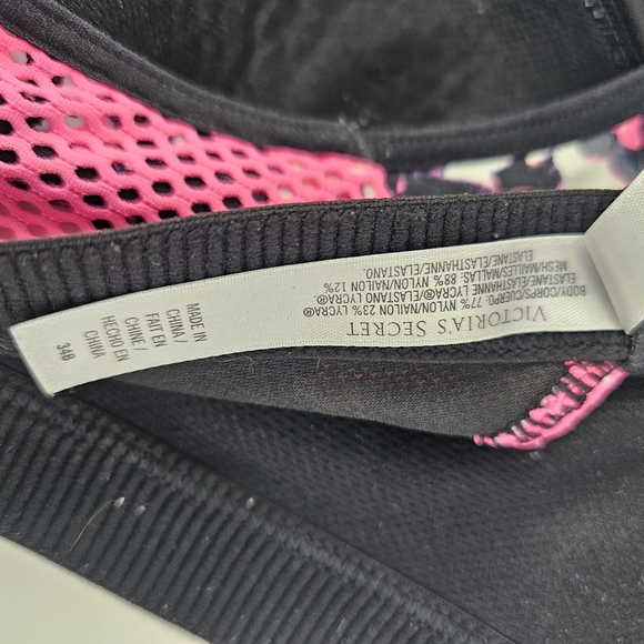 VSX Pink Mesh Sports Bra Leopard Print size 34B - Picture 6 of 7